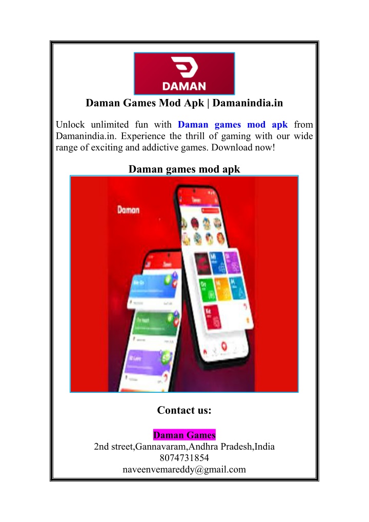 daman games mod apk damanindia in n.w
