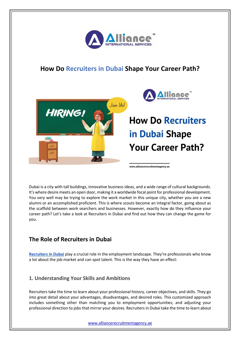 how do recruiters in dubai shape your career path l.w