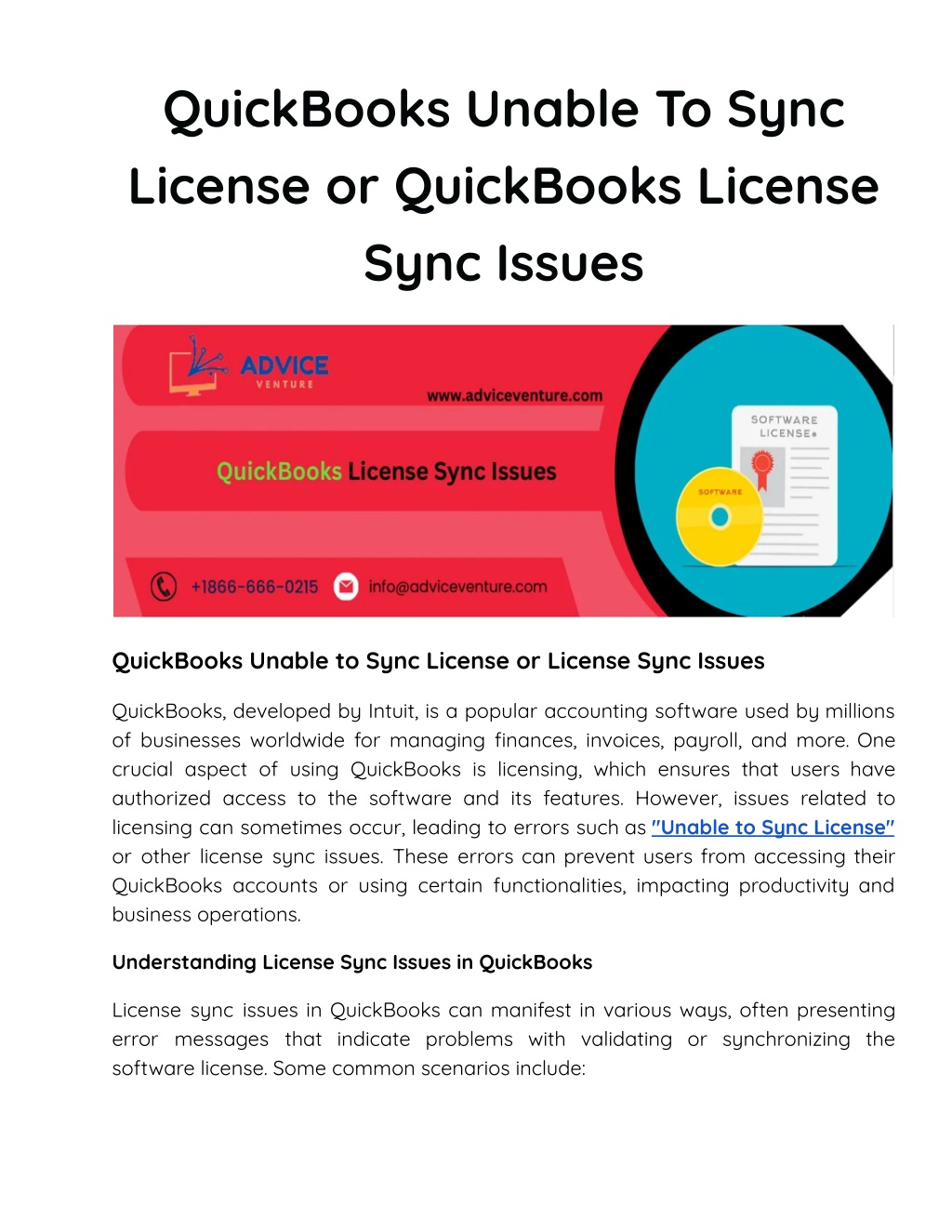 quickbooks unable to sync license or quickbooks l.w