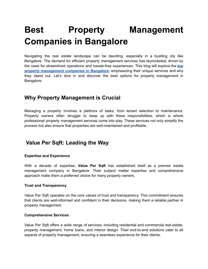 best companies in bangalore n.w
