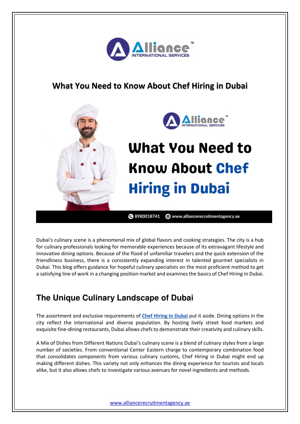 what you need to know about chef hiring in dubai l.w