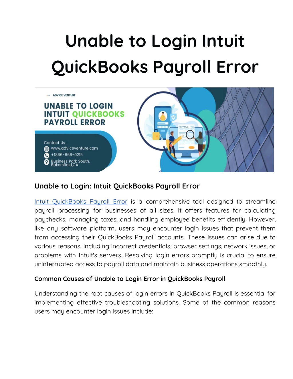 unable to login intuit quickbooks payroll error l.w