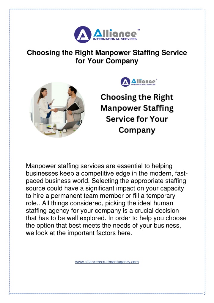 choosing the right manpower staffing service n.w