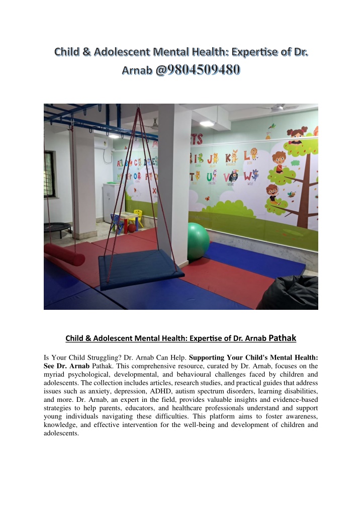 child adolescent mental health expertise of dr @ n.w