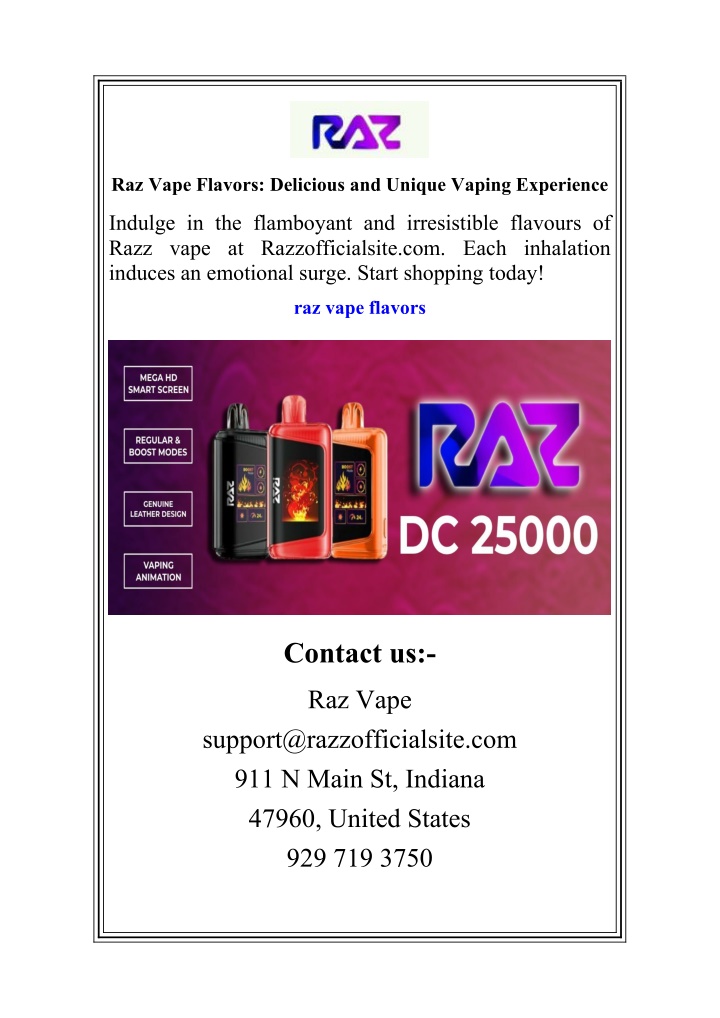 raz vape flavors delicious and unique vaping n.w