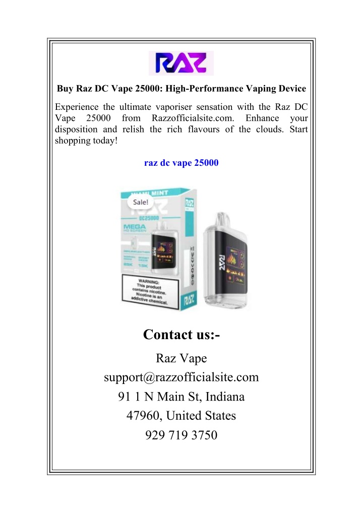 buy raz dc vape 25000 high performance vaping n.w