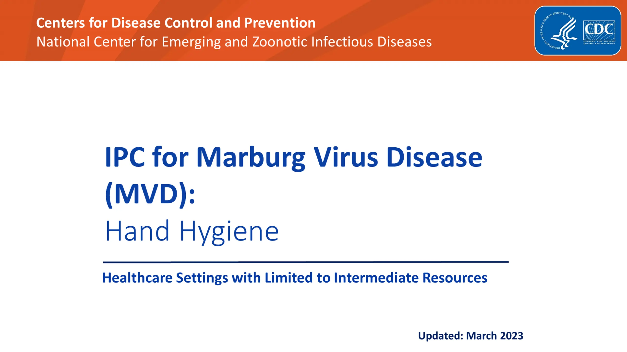 IPC for Marburg Virus Disease