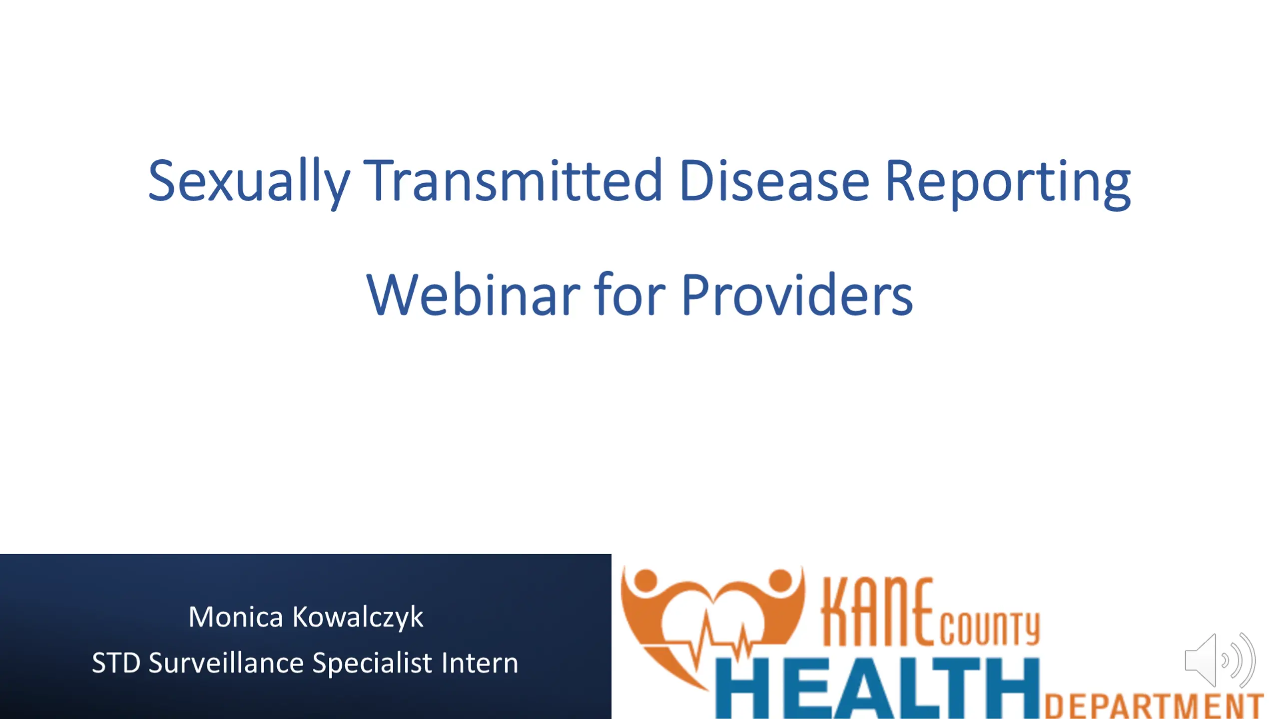 Sexually Transmitted Disease Reporting