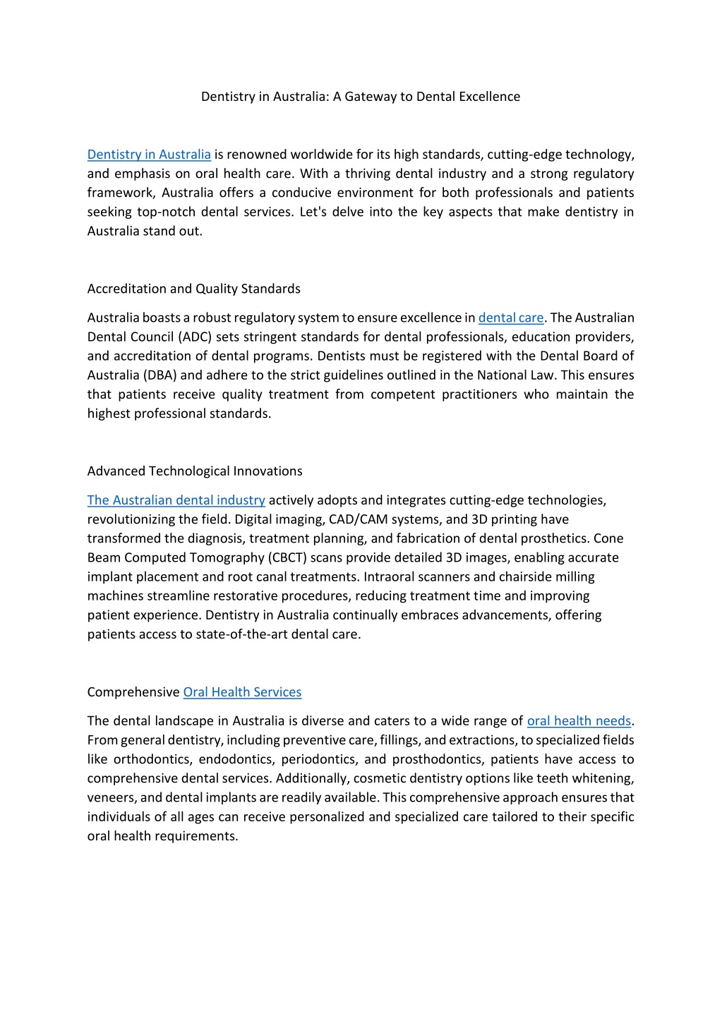 dentistry in australia a gateway to dental l.w