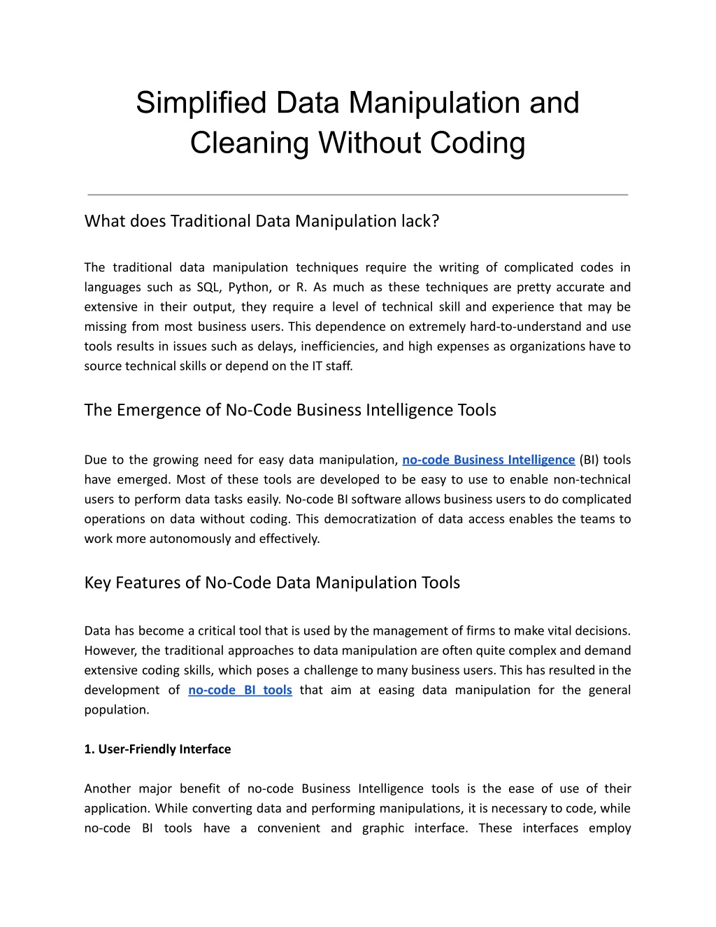simplified data manipulation and cleaning without l.w