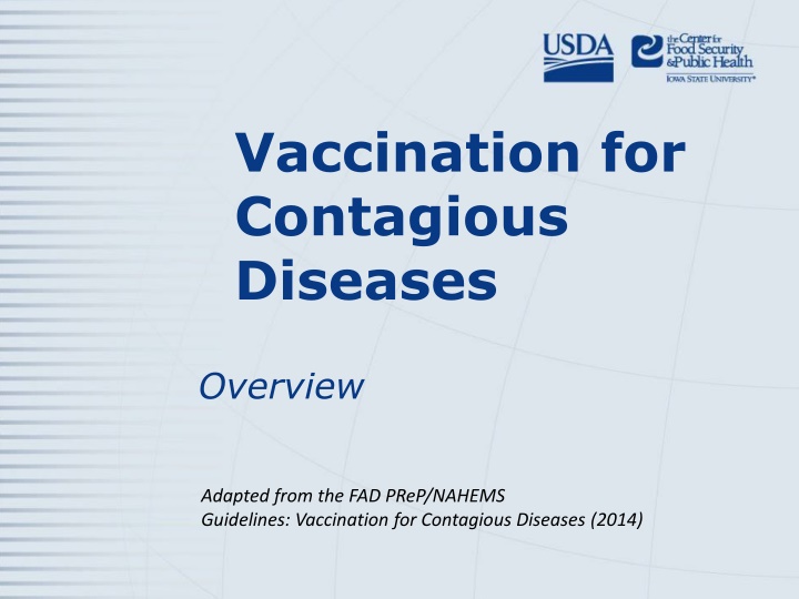 Veterinary Vaccination Guidelines and Regulation Overview