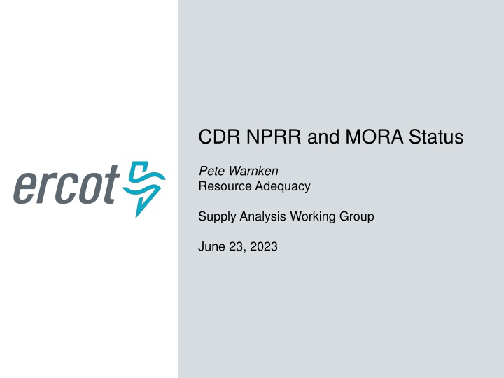 ERCOT Resource Adequacy Analysis Overview