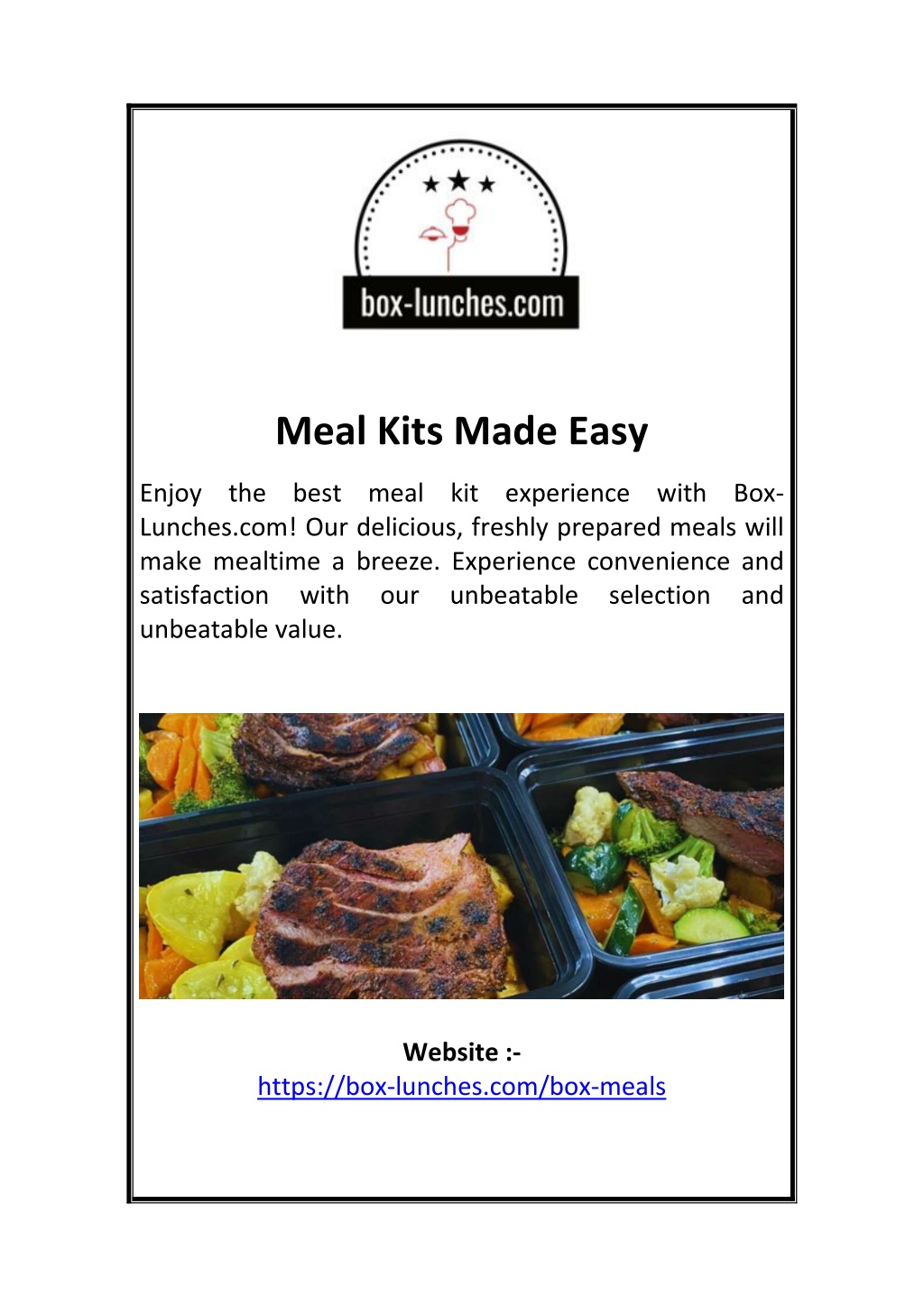 meal kits made easy l.w