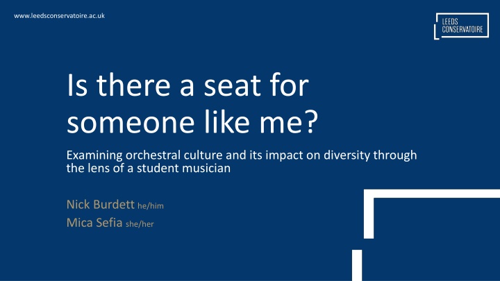 Orchestral Culture and Diversity at Leeds Conservatoire