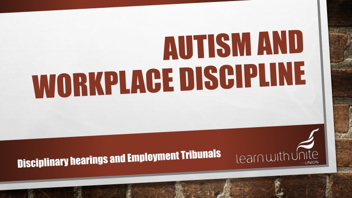 Vulnerabilities of Individuals with Autism in Disciplinary Hearings and Employment Tribunals