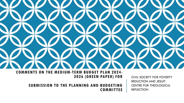 Analysis of Zambia's Medium-Term Budget Plan 2024-2026 for Poverty Reduction