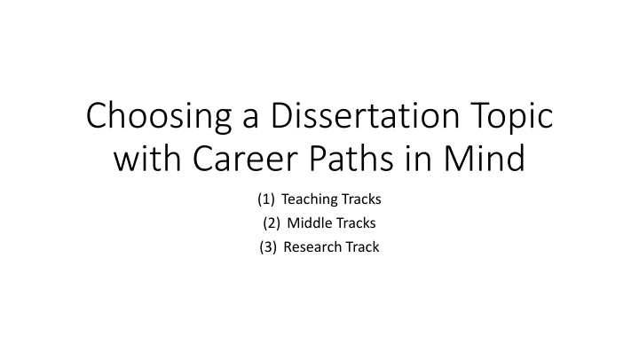Navigating Dissertation Topics for Academic Career Paths
