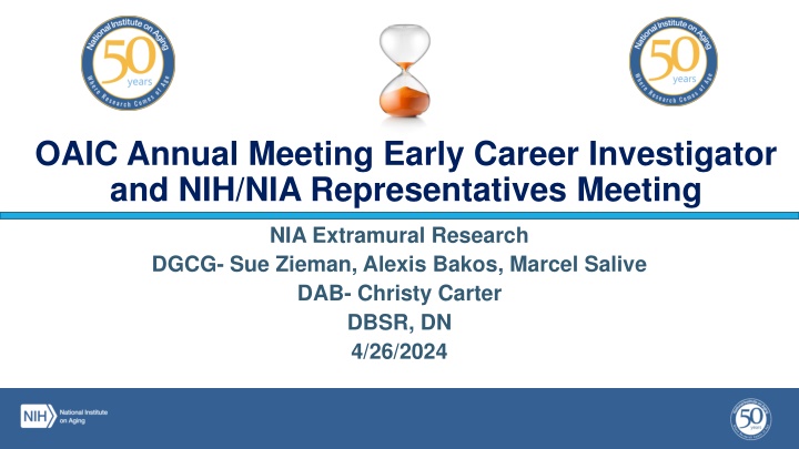 National Institute on Aging (NIA) Research Overview and Priorities