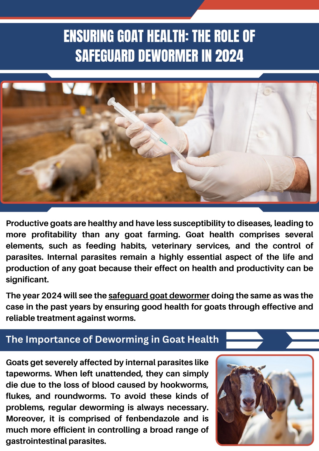 ensuring goat health the role of safeguard l.w