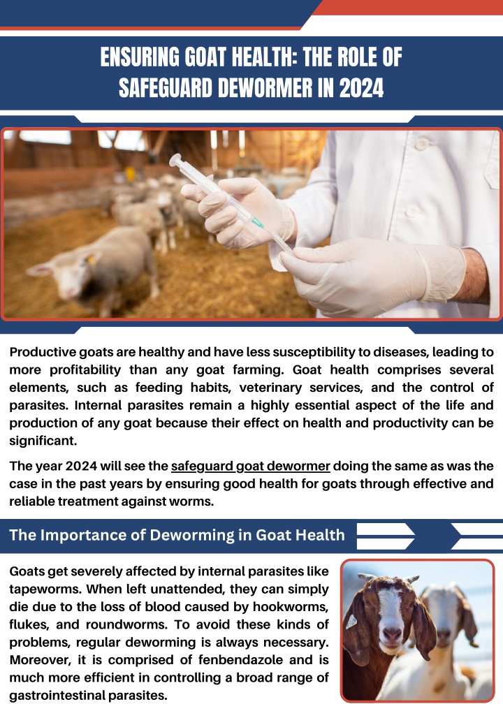 ensuring goat health the role of safeguard n.w