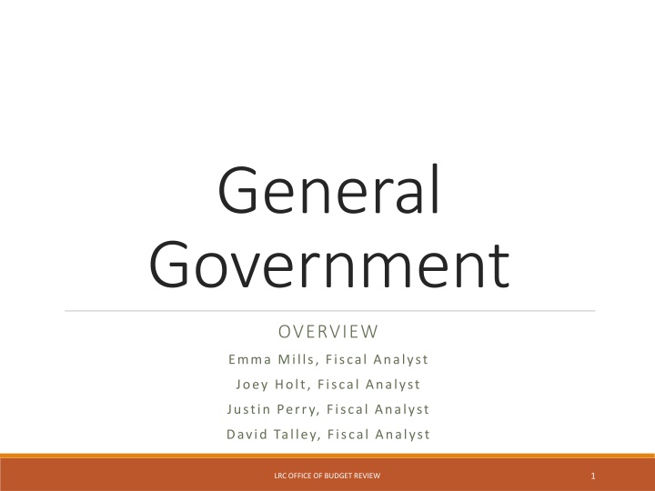 Kentucky State Government Budget Overview