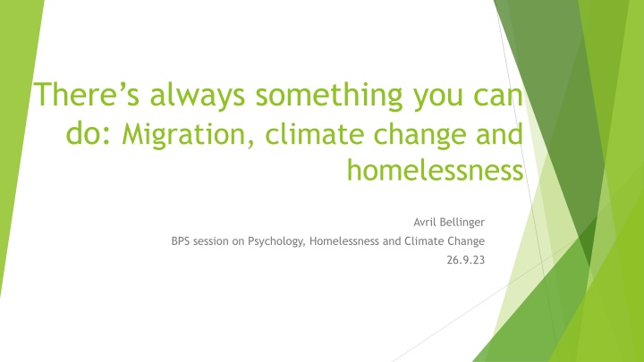 Addressing Migration, Climate Change, and Homelessness through Collaborative Efforts