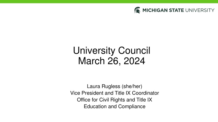 Enhancing Civil Rights Compliance and Support at MSU: Key Initiatives and Strategic Priorities
