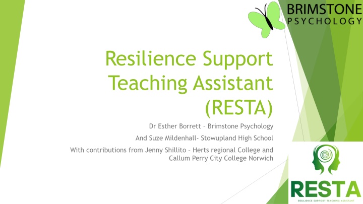 Resilience Support Teaching Assistant (RESTA) Pilot Program Overview