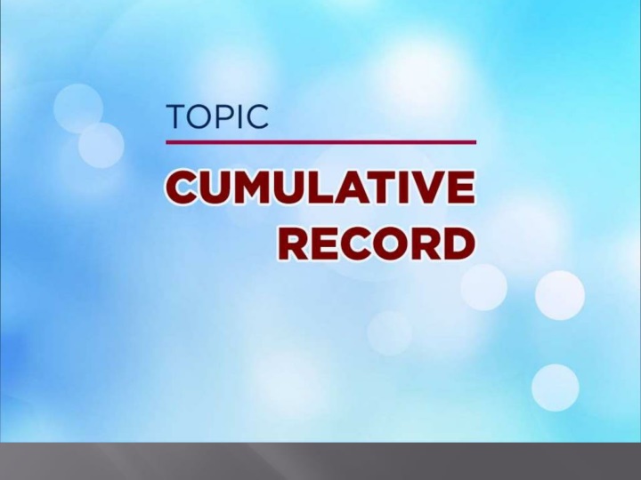 Importance of Cumulative Record Cards in Education