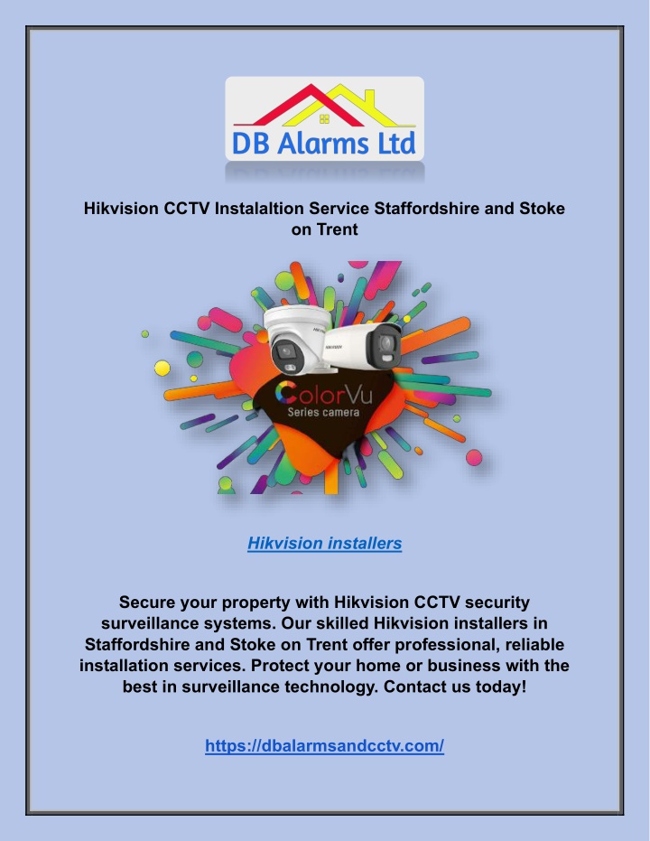 hikvision cctv instalaltion service staffordshire n.w