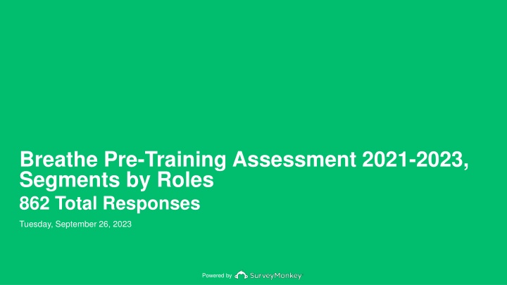 Breathe Pre-Training Assessment 2021-2023: Insights and Preparedness Levels