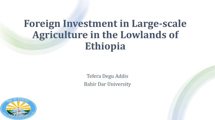 Foreign Investment in Large-scale Agriculture in the Lowlands of Ethiopia: Challenges and Paths Forward