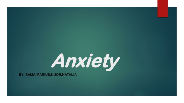 Anxiety: Causes, Effects, and Solutions