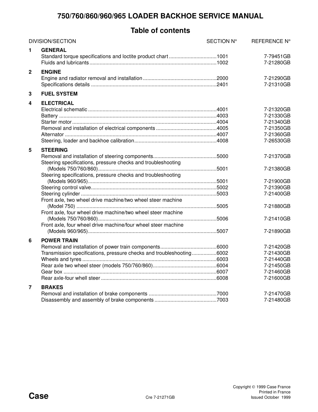 750 760 860 960 965 loader backhoe service manual l.w