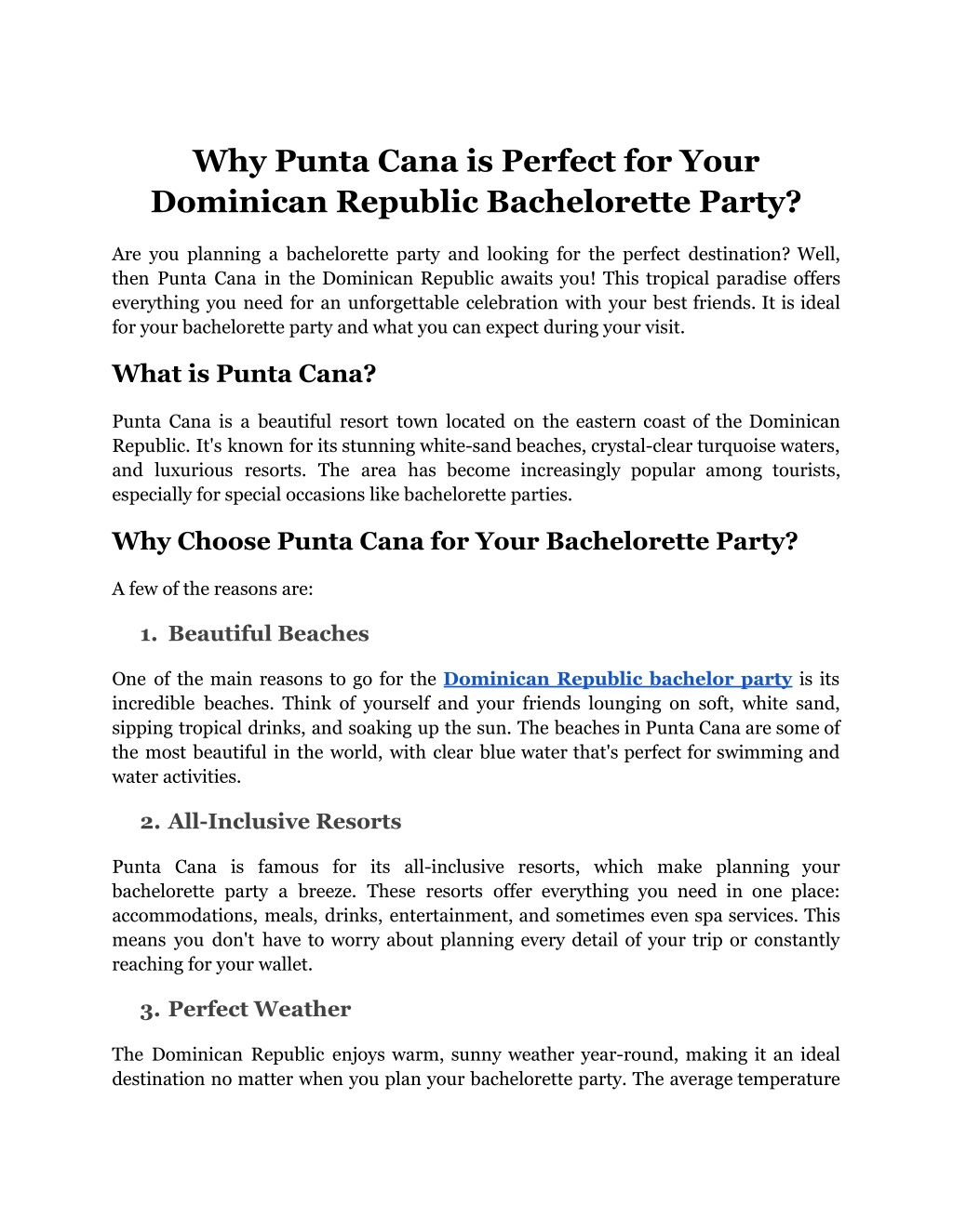 why punta cana is perfect for your dominican l.w