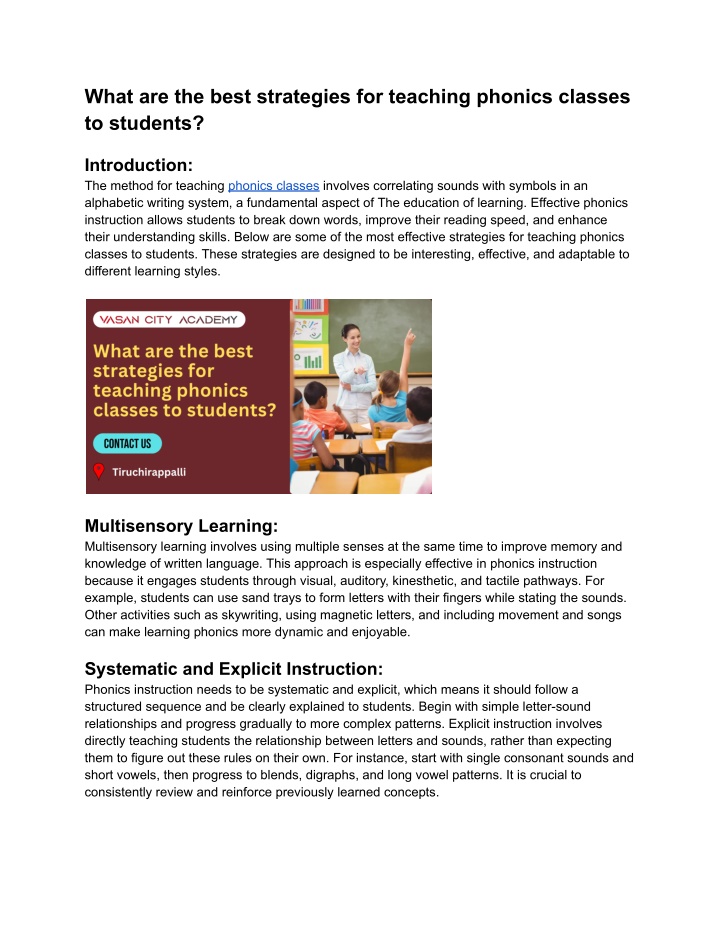 what are the best strategies for teaching phonics n.w