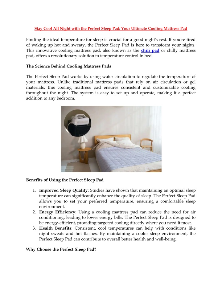 stay cool all night with the perfect sleep n.w