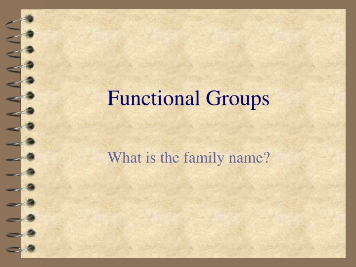 Functional Groups in Organic Chemistry
