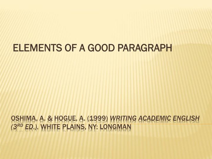 Mastering the Elements of a Well-Structured Paragraph