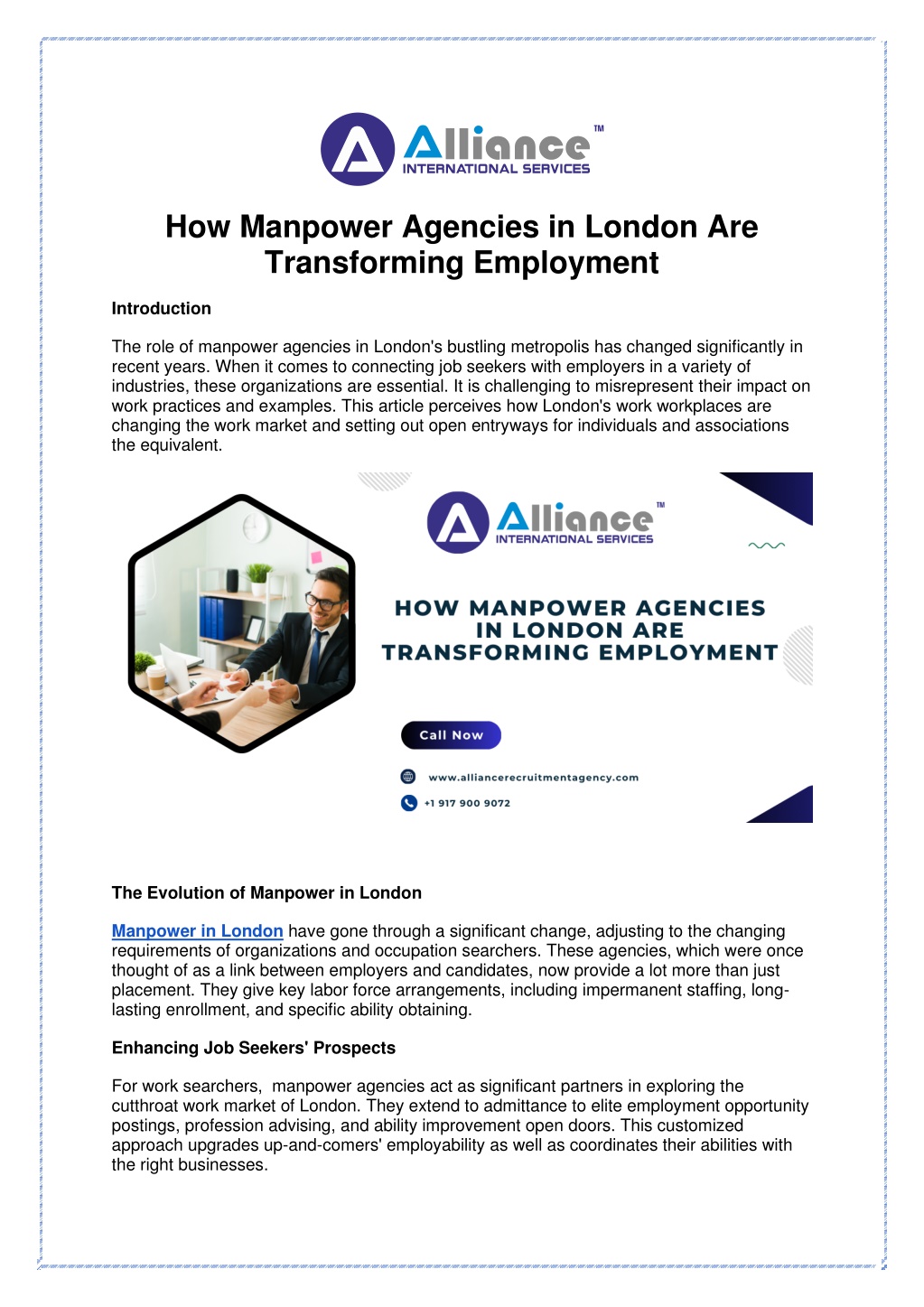 how manpower agencies in london are transforming l.w