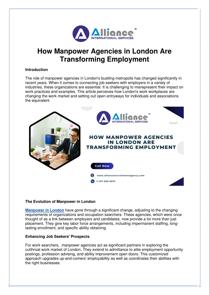 how manpower agencies in london are transforming n.w