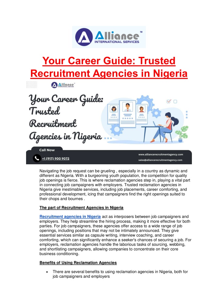 your career guide trusted recruitment agencies n.w