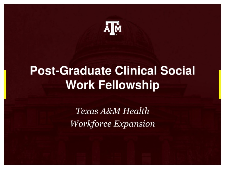 Innovative Post-Graduate Clinical Social Work Fellowship at Texas A&M Health