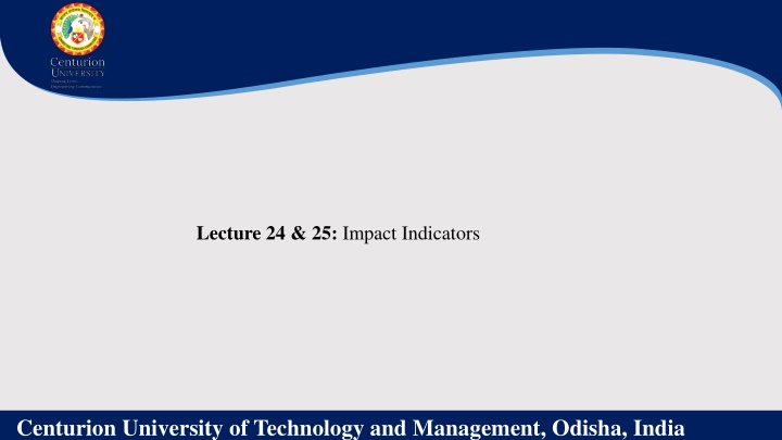 Impact Indicators in Monitoring and Evaluation