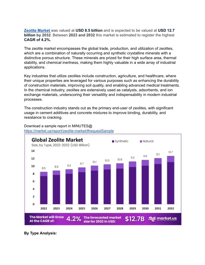 zeolite market was valued at usd 8 5 billion n.w