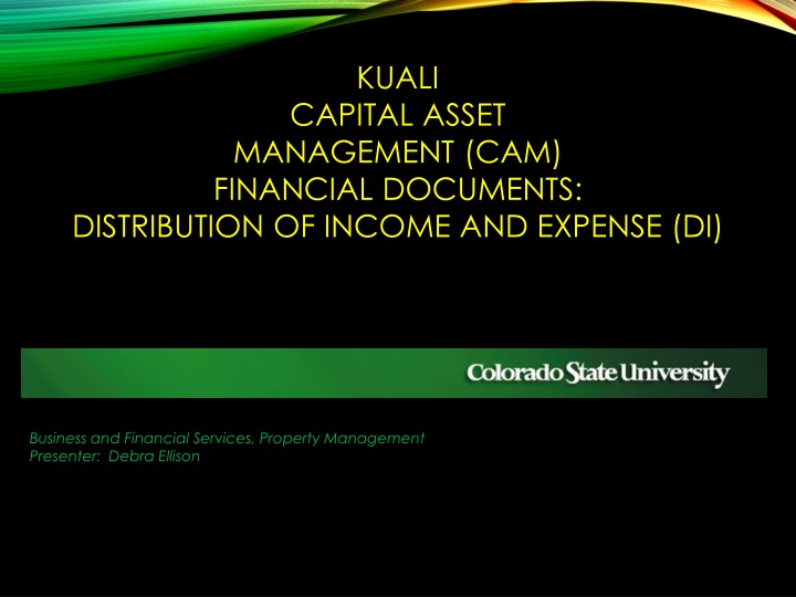 Distribution of Income and Expense Document Overview