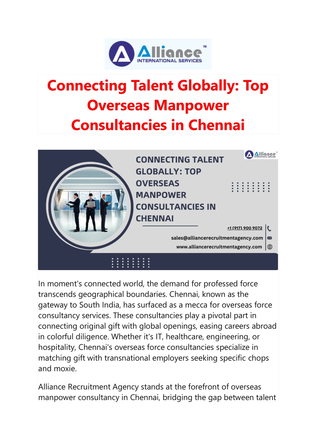 connecting talent globally top overseas manpower l.w