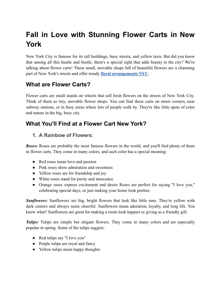 fall in love with stunning flower carts n.w