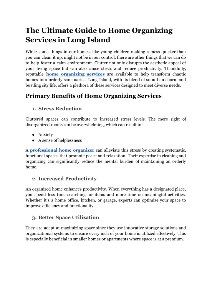 the ultimate guide to home organizing services n.w
