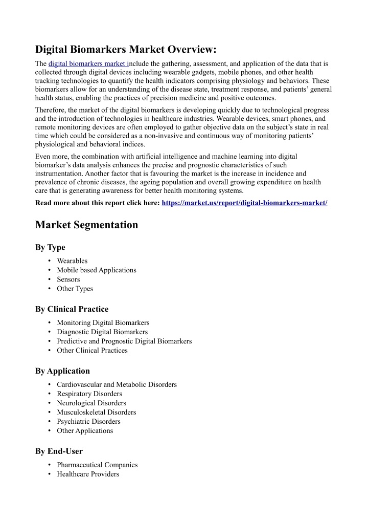 digital biomarkers market overview n.w